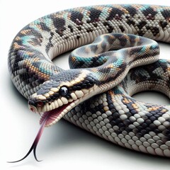 Obraz premium snake on white background