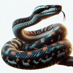 snake on white background