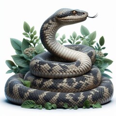 Fototapeta premium snake on white background