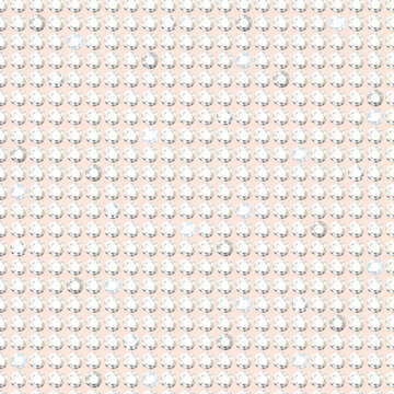 Shiny rhinestone surface pattern design. Polka dot with gems, sparkling diamonds vector illustration. Glittering crystals seamless background. Jewel imitation wallpaper