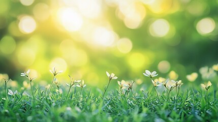 Obraz premium Soft Glow of Wildflowers in Natural Setting