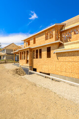 A new home under construction in Vancouver, Canada.