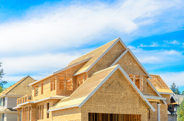 A new home under construction in Vancouver, Canada.