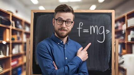 man in library