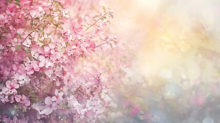 Fototapeta premium Soft Blooming Cherry Blossoms in Gentle Light
