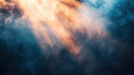 Fototapeta premium Ethereal Light Rays Through Colorful Smoke