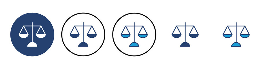 Scales icon vector. Law scale icon. Scales vector icon. Justice