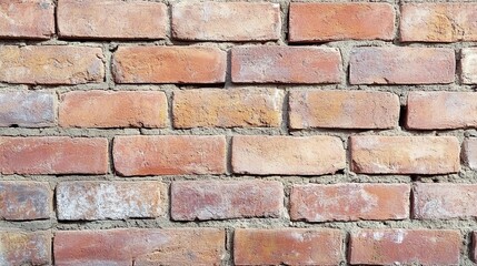 Obraz premium Textured Red Brick Wall with Detailed Patterns