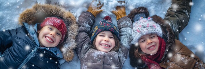 Children are having an enjoyable time in the snow, making cherished memories with family amidst a wintry backdrop. Laughter and joy fill the atmosphere as kids revel in the icy outdoors