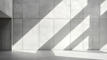 Obraz premium Modern Concrete Wall with Shadow Play