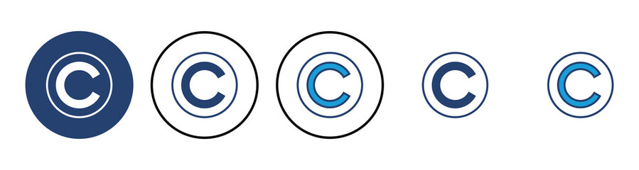 Copyright icon vector. copyright symbols