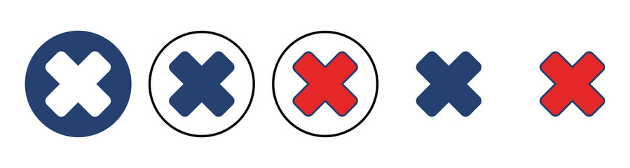 Obraz premium Close vector icon. Delete icon vector. cross sign