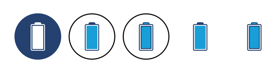 Battery vector icon. battery charge level. battery Charging icon