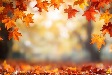Fallen Leaves Season Background