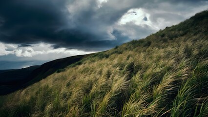 Stormy Afternoon Over Steep Hill