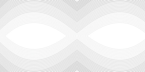 Abstract black and white wave lines pattern on white background