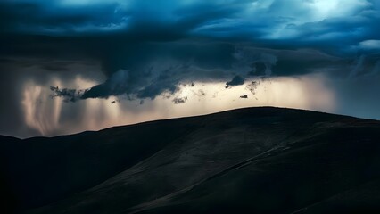 Stormy Evening Over Steep Hill