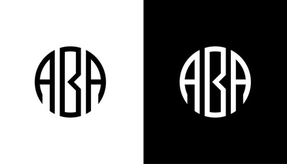 letter ABA logo icon initial design template