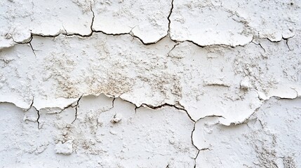 Obraz premium Cracked White Wall Surface Texture for Background Use