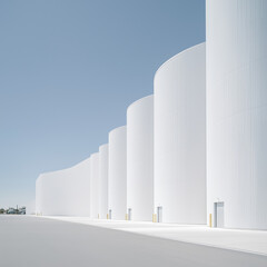 A Chemical Storage Facility Front Showcasing Its Modern Design for Industrial Art