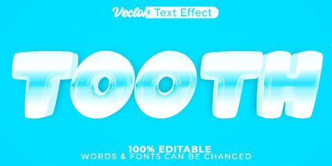 Tooth Vector Text Effect Editable Alphabet Dentistry Teeth  Mouth