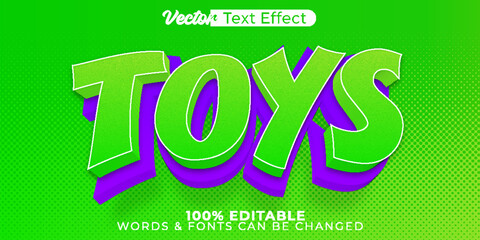 Toys Vector Text Effect Editable Alphabet Child Kid Play Childhood