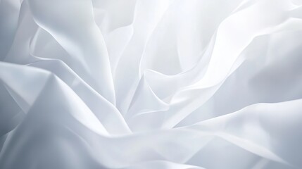 Obraz premium Soft White Fabric Texture with Elegant Flowing Drapes