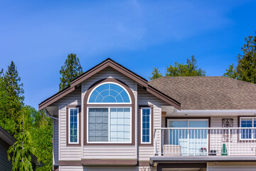 The top of the house with nice window in Vancouver, Canada.