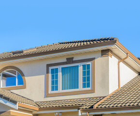 The top of the house with nice window in Vancouver, Canada.