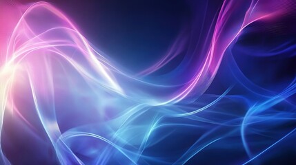 Abstract Colorful Waves in Blue and Pink Hues