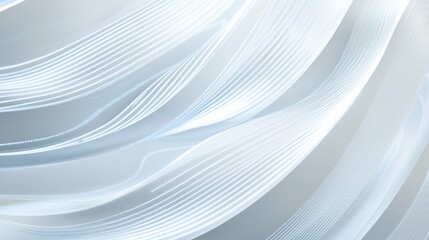 Obraz premium Abstract white wave patterns on soft gray background