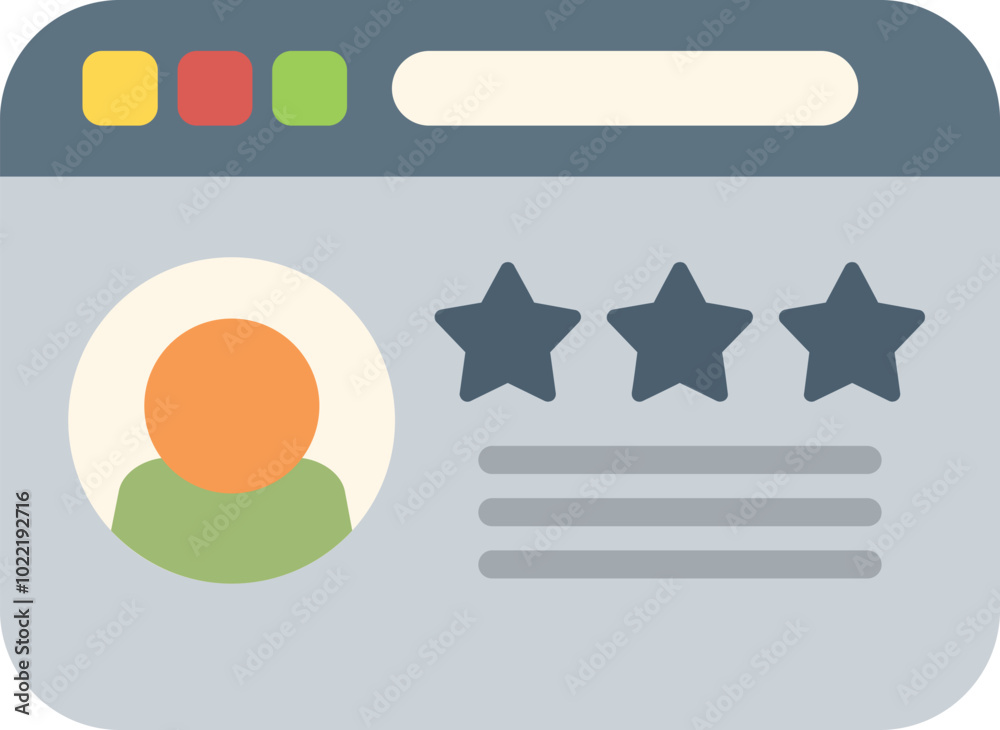 Poster website is displaying a customer review with a five star rating system