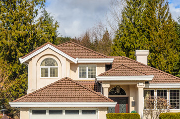 The top of the house with nice window in Vancouver, Canada.