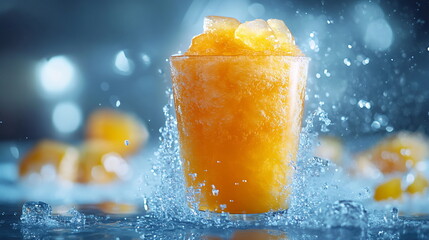 Colorful Frozen Slushies Splashing with Summer Vibes