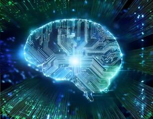 Cosmic fractal landscape blending technology and science with vibrant energy patterns, illustrating the connection between DNA, waves, and the brain in a fantastical visualization