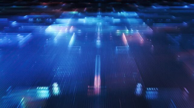 Flying over a data surface