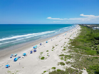 Coastline view near Cape Canaveral on Florida's Space Coast in Brevard County	