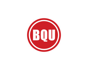 BQU logo design vector template. BQU