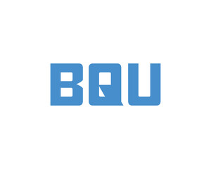 BQU logo design vector template. BQU