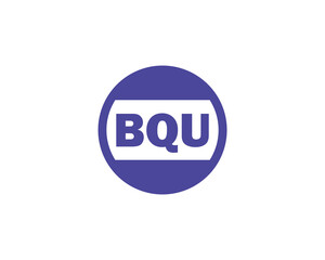 BQU logo design vector template. BQU