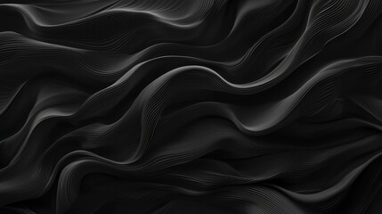 Obraz premium Elegant Black Smoke Curves on Minimal Background