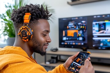 A person scrolling through an e-commerce site on their smartphone, browsing major discounts on tech gadgets