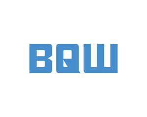 BQW logo design vector template. BQW