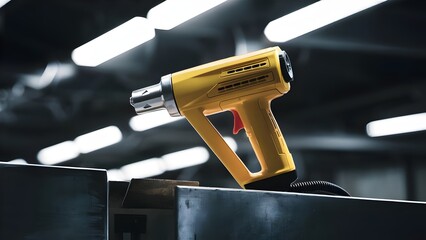 Cordless Heat Gun on Metal Surface