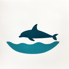 A Gigantic Sailor Dolphin Sailed in Deep Sea Teal for Stunning Nautical Art