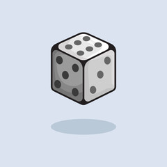 Vector illustration Dice Cube. Vector Casino Dice. Casino Dice Cube Vector Cartoon design illustration and icon for website, digital and print