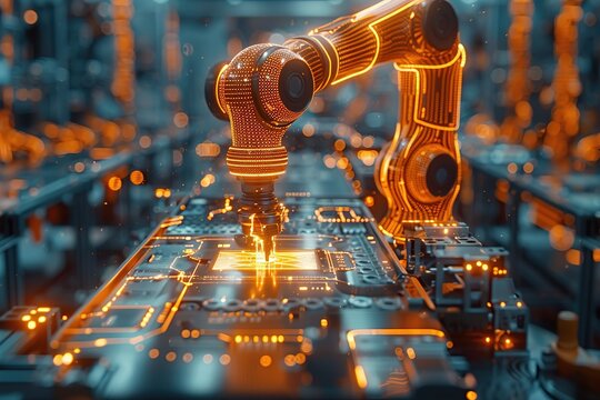 futuristic ai-driven marketplace consumers personalized products automated technology