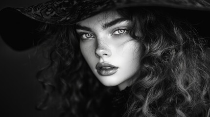 portrait of a witch in costume.