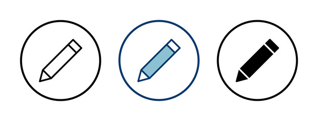 Pencil icon vector isolated on white background. Pencil vector icon