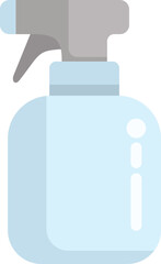 Blue spray bottle dispensing liquid for cleaning and disinfecting surfaces